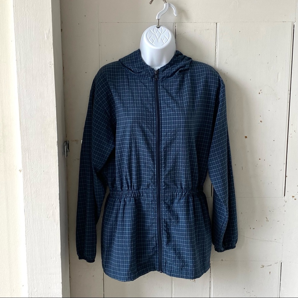 Vintage LL Bean Plaid Anorak Windbreaker Jacket